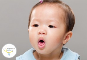 Baby girl coughing