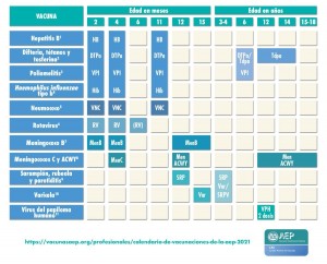 calendario vacunal 2021 tupediatraonline